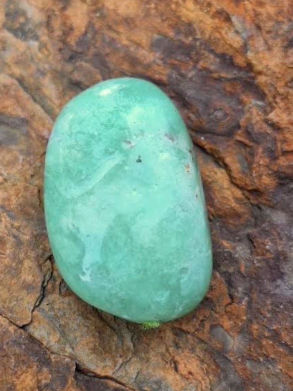 Blue Green Amazonite Nugget Bead, NWT, Drilled, 30x18x14